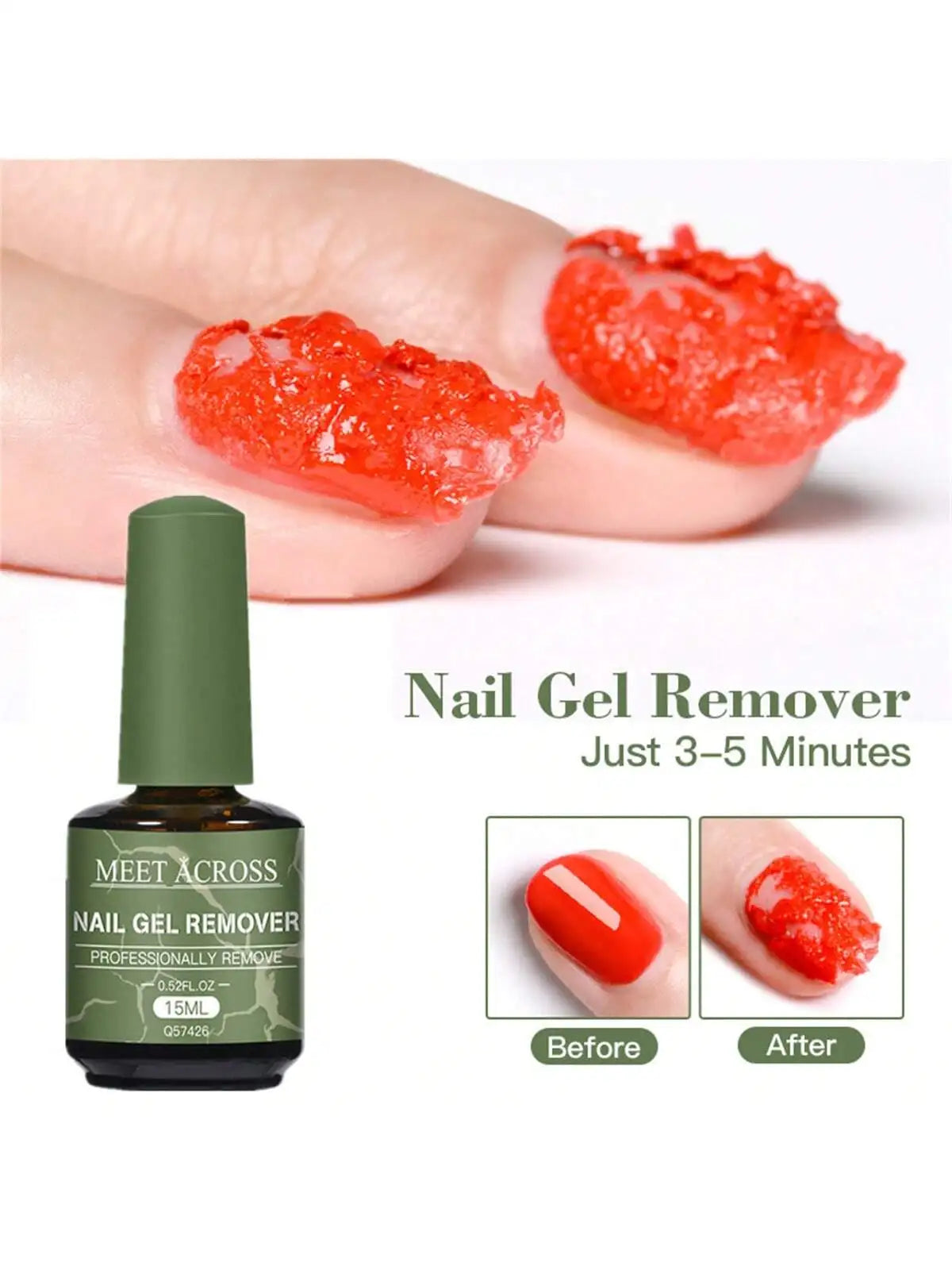 1/3pcs Magic Fast Nail Gel Polish Remover Set Burst Nail Gel Quickly Removes Soak-Off Nail Remover Varnish for Manicure Pedicure