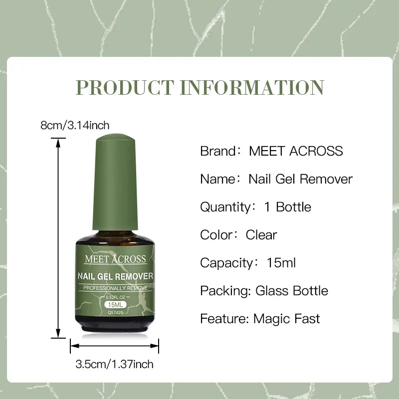 1/3pcs Magic Fast Nail Gel Polish Remover Set Burst Nail Gel Quickly Removes Soak-Off Nail Remover Varnish for Manicure Pedicure