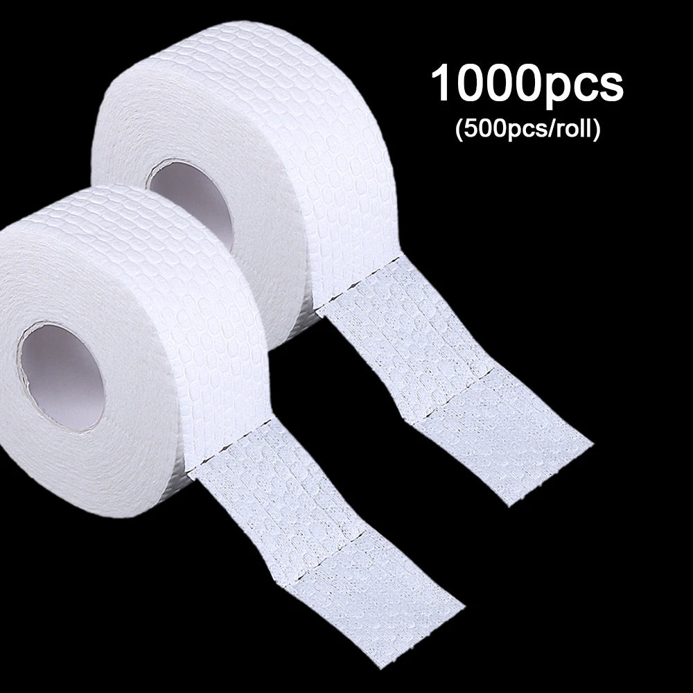 500/1000pcs Nail Wipe Cotton Pads Nail Manicure Polish Remover Cleaner Paper Soak Nail Cleaning Manicure Tool Small Roll Wipe