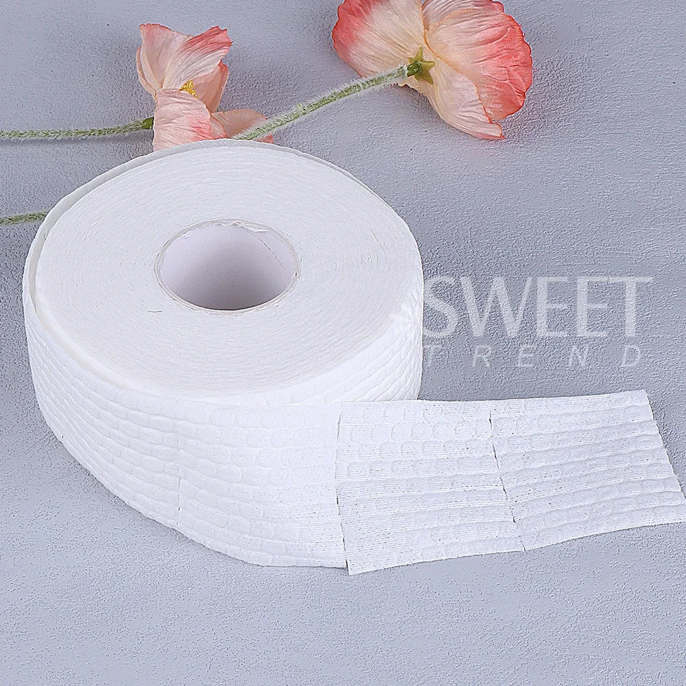 500/1000pcs Nail Wipe Cotton Pads Nail Manicure Polish Remover Cleaner Paper Soak Nail Cleaning Manicure Tool Small Roll Wipe